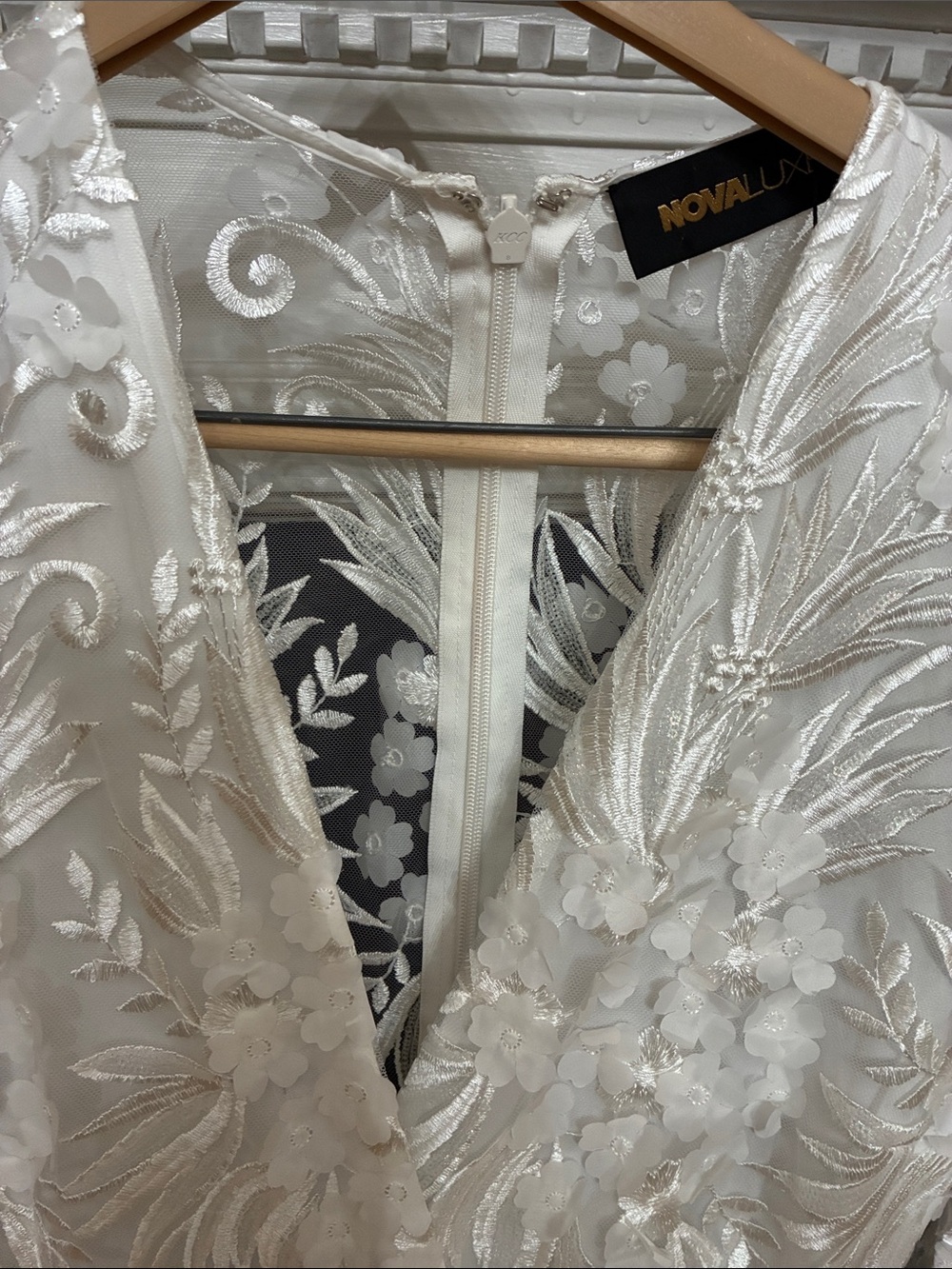 Fashion Nova White Embroidered Lace Jumpsuit Romper - Picture 2 of 16